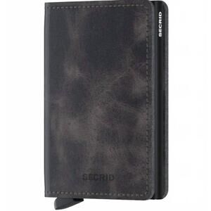 NEW SECRID men's slim wallet in vintage grey-black